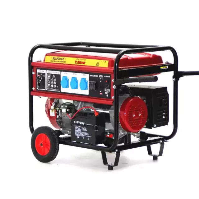 Генератор За Ток 7.5KW С Ел.Старт С Вградена Автоматика Монофазен Бензин Газ 3